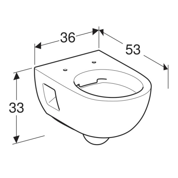 Подвесной безободковый унитаз Geberit Renova Nr.1 203070000