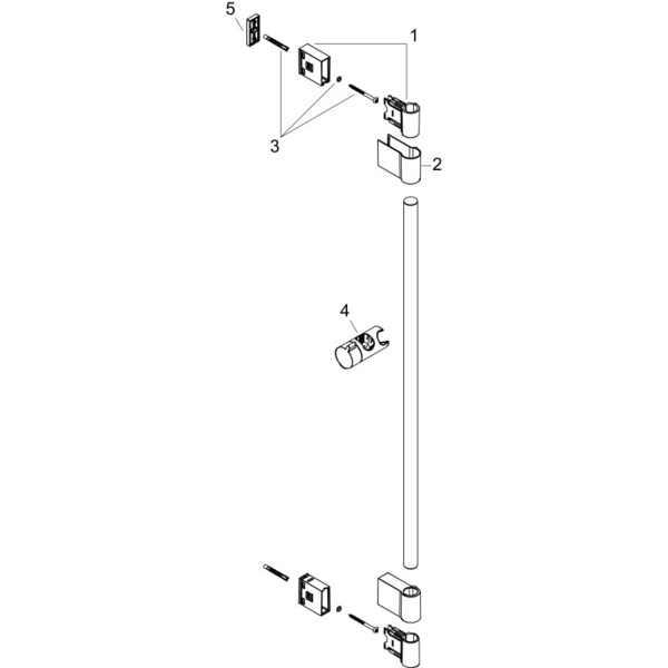 Душевая штанга Hansgrohe Unica Varia 27355000 хром