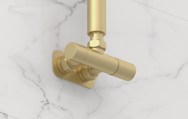 Вентиль Сунержа угловой EU50 (1 х G 1/2" НР х G 3/4" НГ) 022-1425-1234 шампань матовый