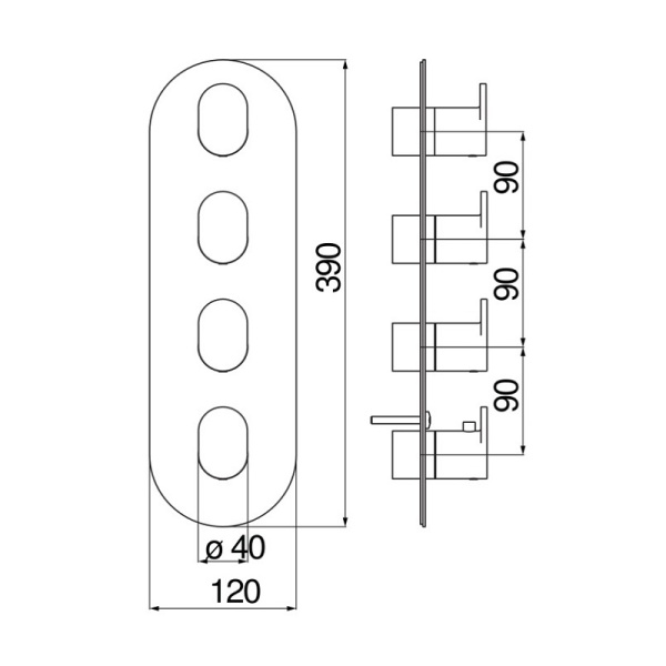 Термостат для душа Nobili Up UP94103BM