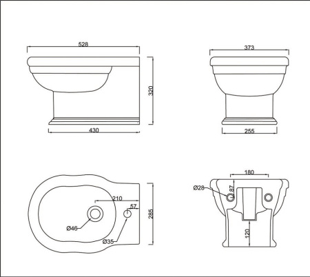 Биде подвесное BelBagno BOHEME BB115BH