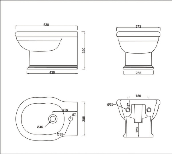 Биде подвесное BelBagno BOHEME BB115BH