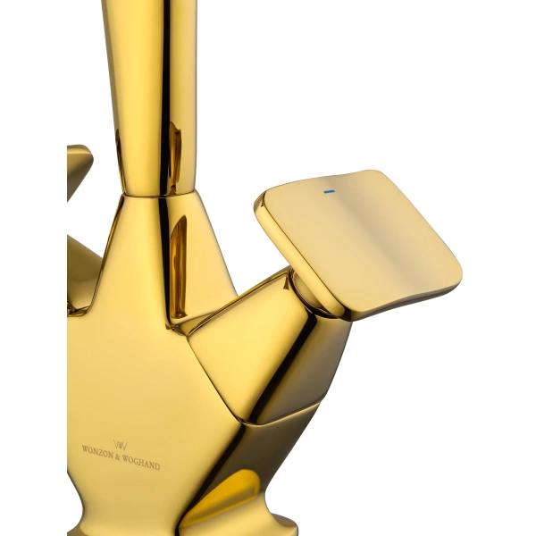 Смеситель для раковины высокий WONZON & WOGHAND SHAKESPEARE, темное золото WW-651103-DG