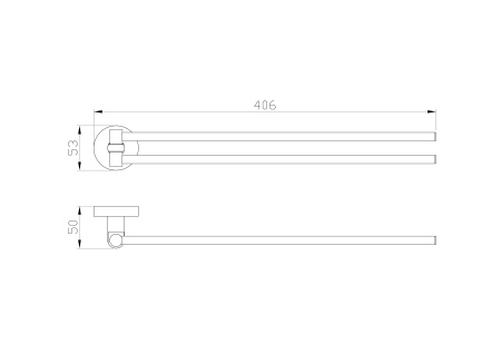 Полотенцедержатель поворотный WONZON & WOGHAND EASY, хром WW-8131