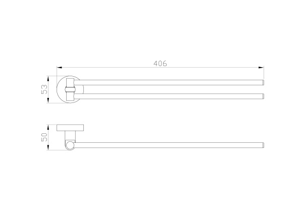 Полотенцедержатель поворотный WONZON & WOGHAND EASY, хром WW-8131