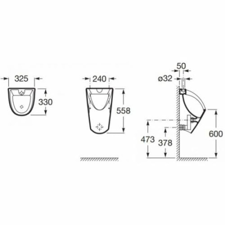 Писсуар Roca Chic с сифоном 35945L000