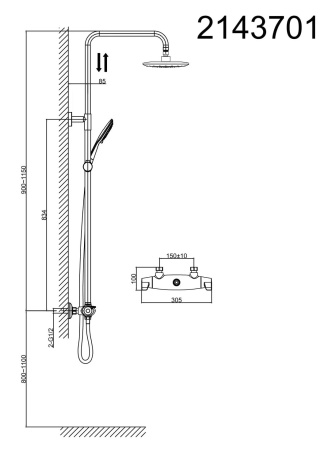 Душевая система D&K Bayern Potsdam (DA2143701B14)