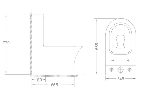 Унитаз компакт напольный Timo Reko TK-201