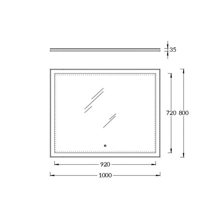 Зеркало (100х80) Kerama Marazzi Mio Mi.P.100