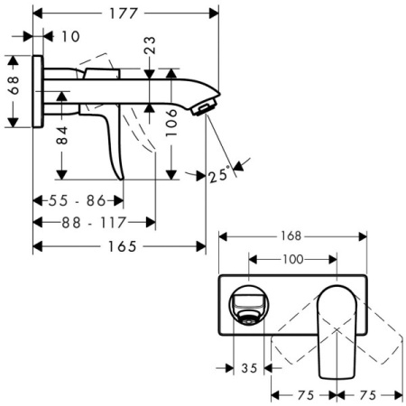 Смеситель Hansgrohe Metris 31251000