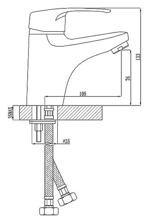Смеситель для умывальника Rossinka F40-11