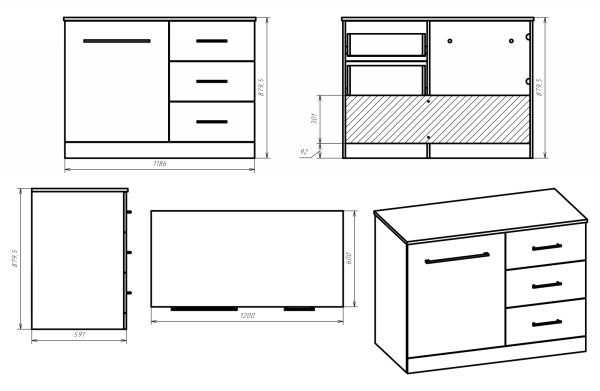 Тумба под стиральную машину Misty Респект 120  правая Э-Рес01120-13ЯП