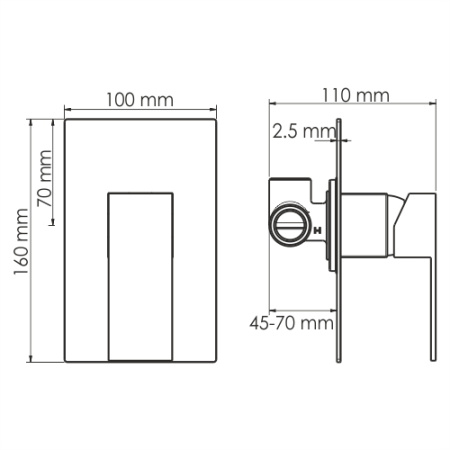 Смеситель для душа WasserKRAFT Abens 2051
