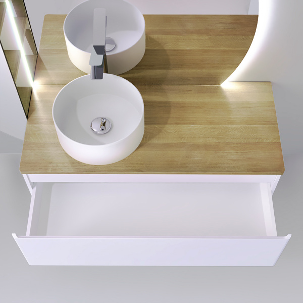 Тумба под раковину Jorno Solis new 120  SolN.01.120/P/W/JR
