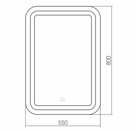 Зеркало (55х80) Silver Mirrors Malta neo LED-00002414