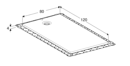 Прямоугольный душевой поддон Olona Geberit 550.913.00.1
