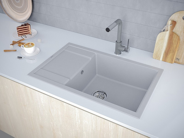 Кухонная мойка Paulmark  Flugen 60 PM317850-GRM серый металлик