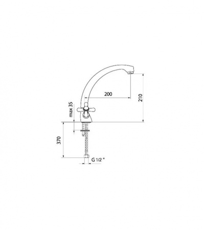 Смеситель для мойки Webert Armony AM780302065 bronze