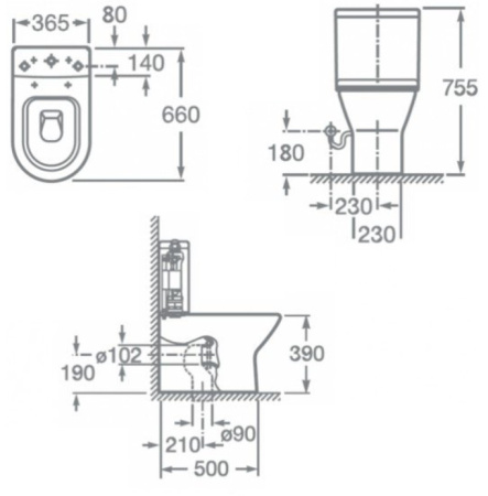 Унитаз-компакт Roca Faro 34D01000Y