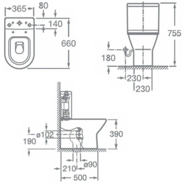 Унитаз-компакт Roca Faro 34D01000Y