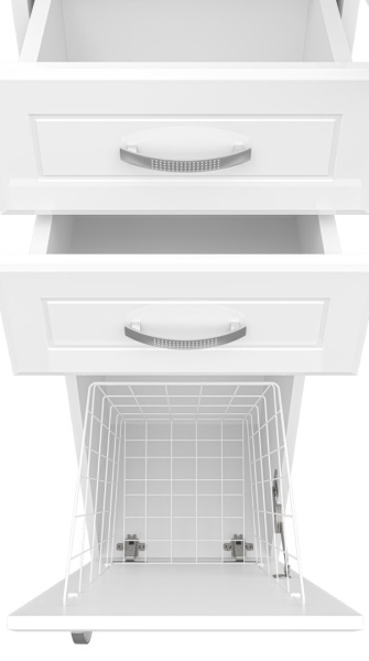 Пенал с бельевой корзиной Misty Мисти 35  Э-05035-01БкП правый