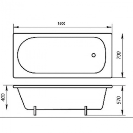 Чугунная ванна Престиж (150x70), г. Киров