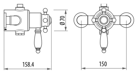 Термостат для ванны Gattoni Termostatici TSRE940D0.I oro