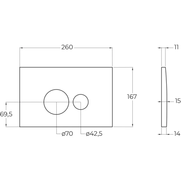 Кнопка смыва BelBagno BB082BL белый глянец