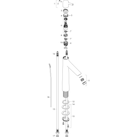 Смеситель для раковины с донным клапаном Hansgrohe Talis S 72031000 хром