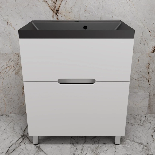 Тумба напольная без раковины 70 см Style Line Матис ЛС-00002442 белый матовый
