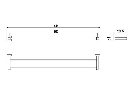 Полотенцедержатель двойной Timo Selene 10056/00