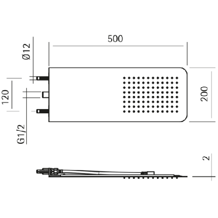 Верхний душ настенный CISAL Xion DS016410D1