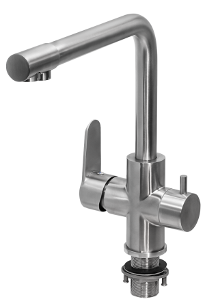 Смеситель для кухни с подключением фильтра  ПСМ-Профсан  STEEL PSM-300-22