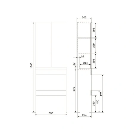 Шкаф напольный 65 см Am.Pm X-Joy M85CSX0652WG1 белый глянец