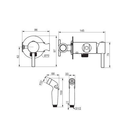 Гигиенический набор Damixa Option 211000000