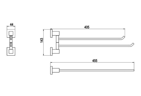 Полотенцедержатель поворотный Timo Selene 10059/00