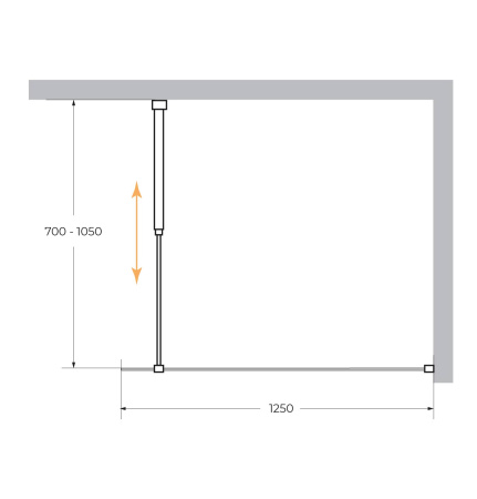 Душевая перегородка 125 см CEZARES LIBERTA LIBERTA-L-1-125-C-Cr