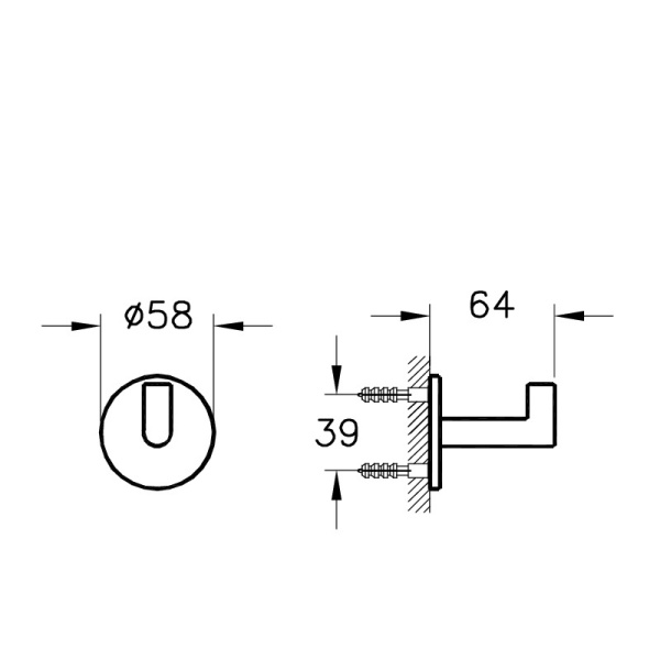 Крючок Vitra Origin A44884, хром