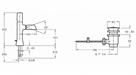 Смеситель для биде Jacob Delafon Toobi E8961-CP