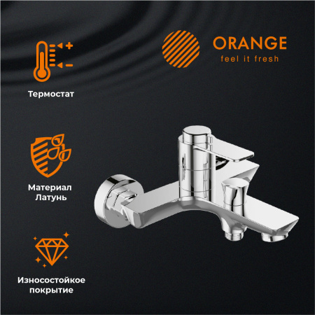 Душевая система Orange Thermo T19-944cr термостат с изливом, хром
