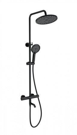 Душевая система с термостатом WONZON & WOGHAND INN 3, черный матовый WW-B3065-T1-MB