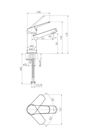 Комплект смесителей Cersanit Flavis 64508