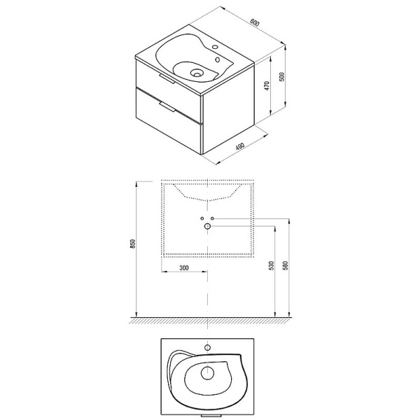 Тумба под раковину Ravak SD Rosa II 60 X000001494