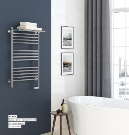 Полотенцесушитель Электрический Cунержа Богема с полкой 2.0 Правый (1200x600) Состаренная Латунь 051-5207-1260