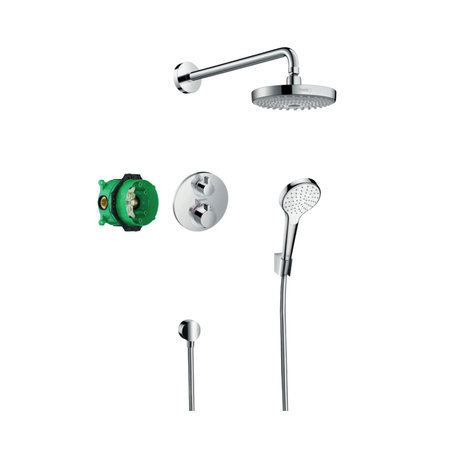 Душевой комплект с термостатом Hansgrohe Croma Select S Ecostat 27295000 хром