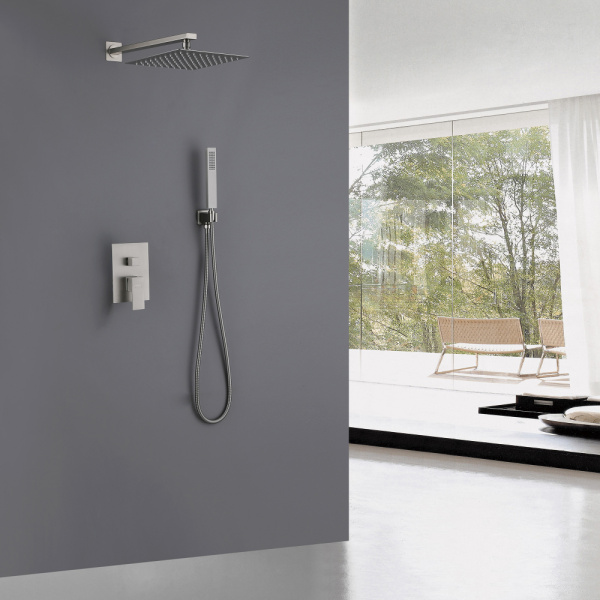 Душевой комплект ABBER Daheim AF8219SP скрытого монтажа без излива, сатин