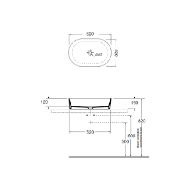 Раковина накладная (62х40) Azzurra Lavabi Arredo ZELA06240000BI
