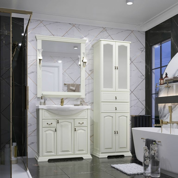 Тумба под раковину Opadiris Риспекто 85  00-00006703 слоновая кость (без раковины)