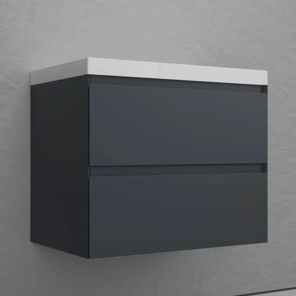 Тумба подвесная без раковины 70 см Style Line Манхэттен ЛС-00002363 графит матовый