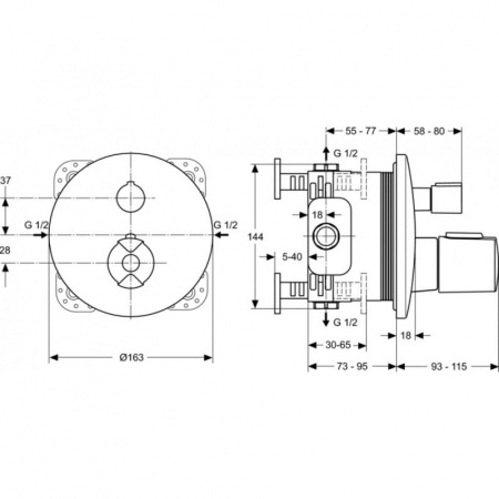 Душевой комплект Ideal Standard Ceratherm BD006XC